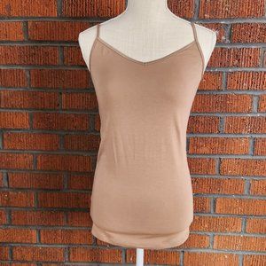 CAbi V-neck Cami in Cafe Au Lait size small NWT